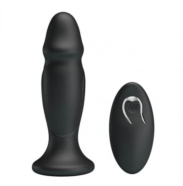 MR PLAY - Remote-Controlled Vibrating Anal Plug ll (Chargeable - Black)